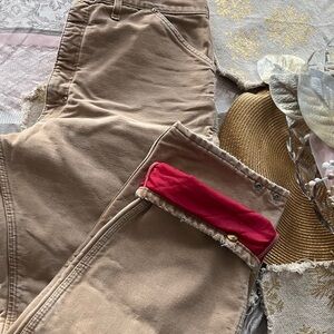 Carhart Duck Pants Red Insulated Vintage 40x32
